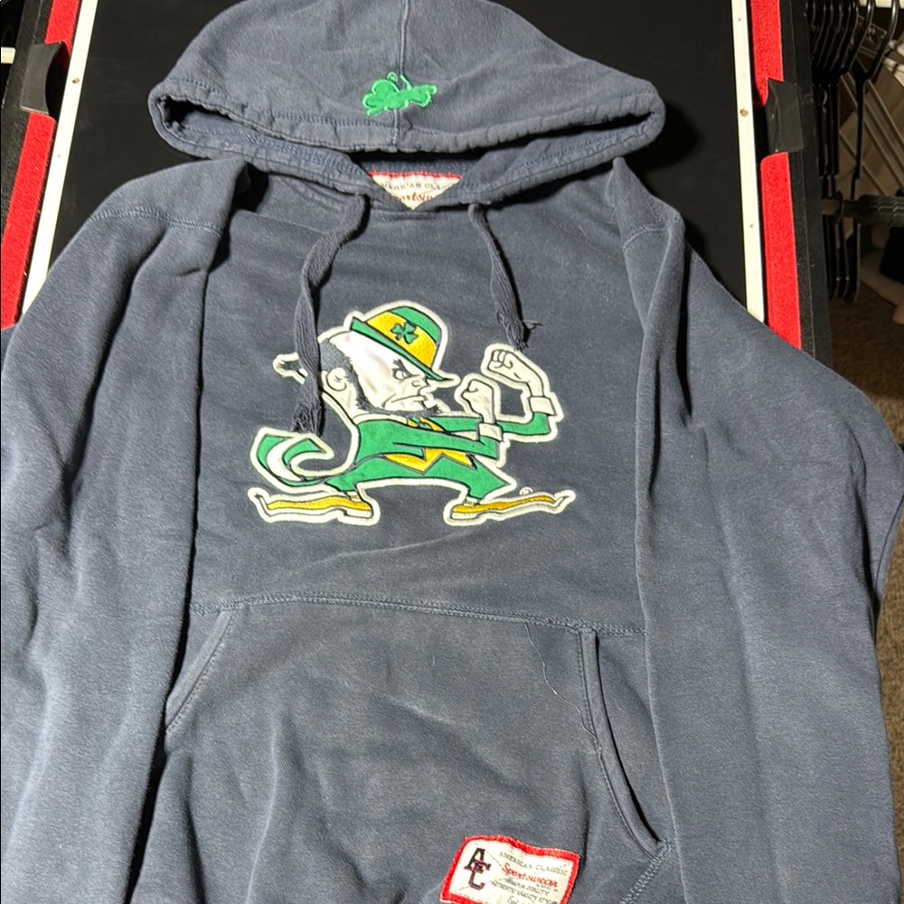 Vintage notes dame hoodie
